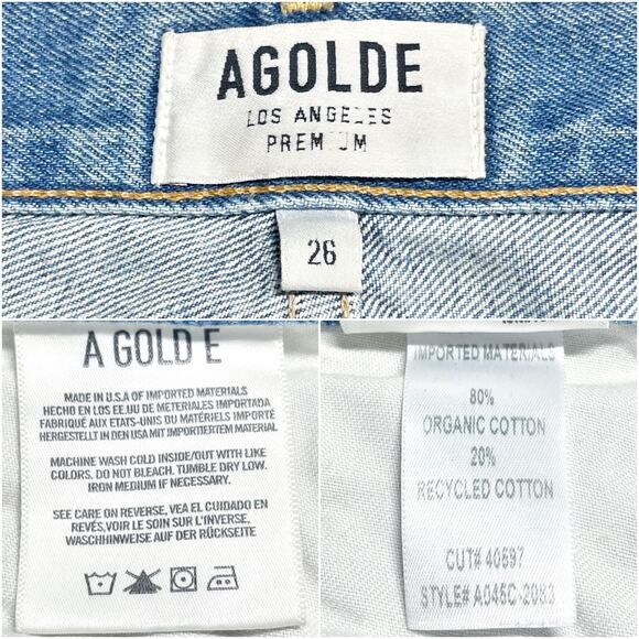 AGOLDE Jamie High-Rise Classic Jeans in Dakota Wash Ripped Distressed Size 26 - Picture 8 of 8